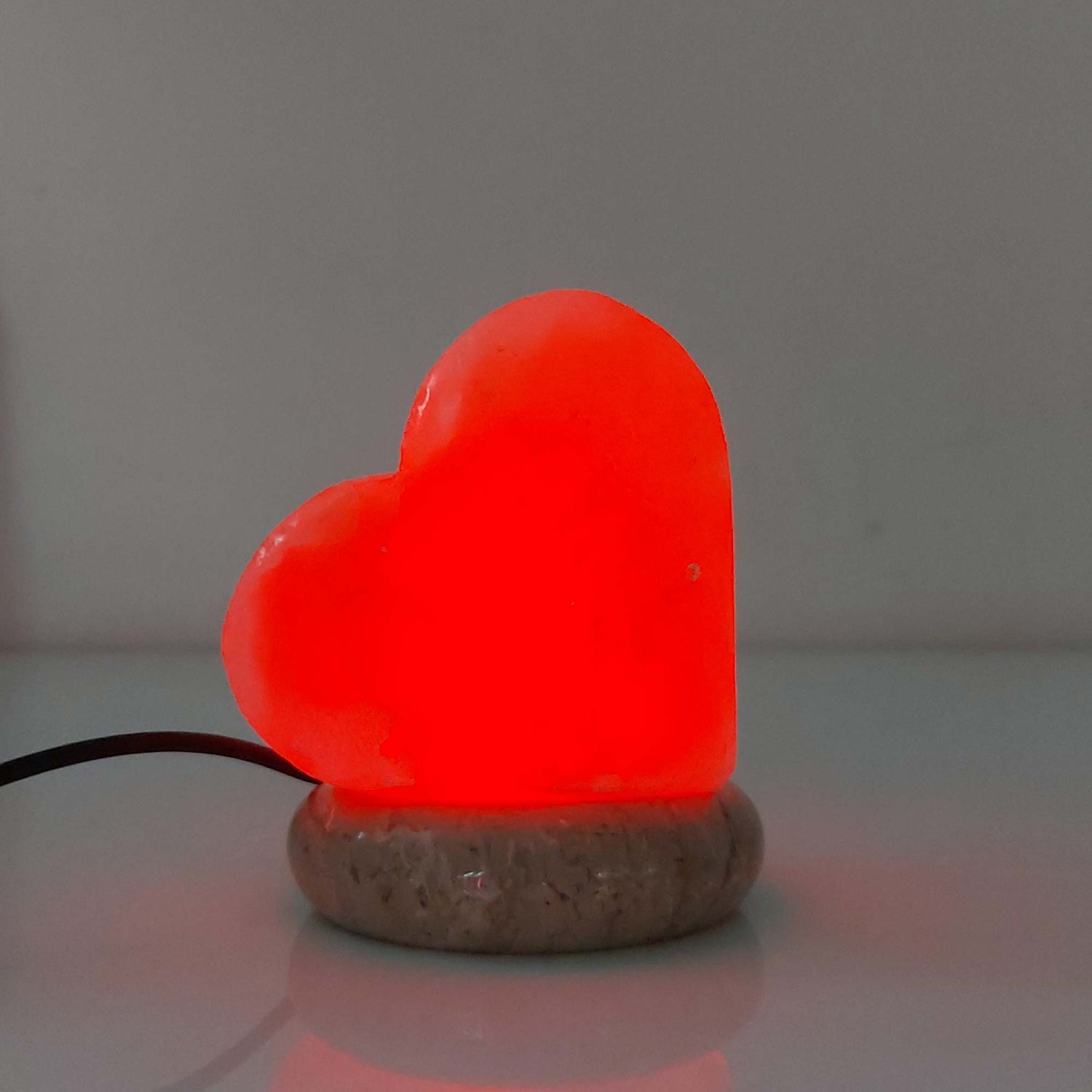 USB Colour Changing Salt Himalayan Lamp - Heart Love Shape Pink Rock LED Light-Home &amp; Garden &gt; Lighting &gt; Table Lamps-PEROZ Accessories