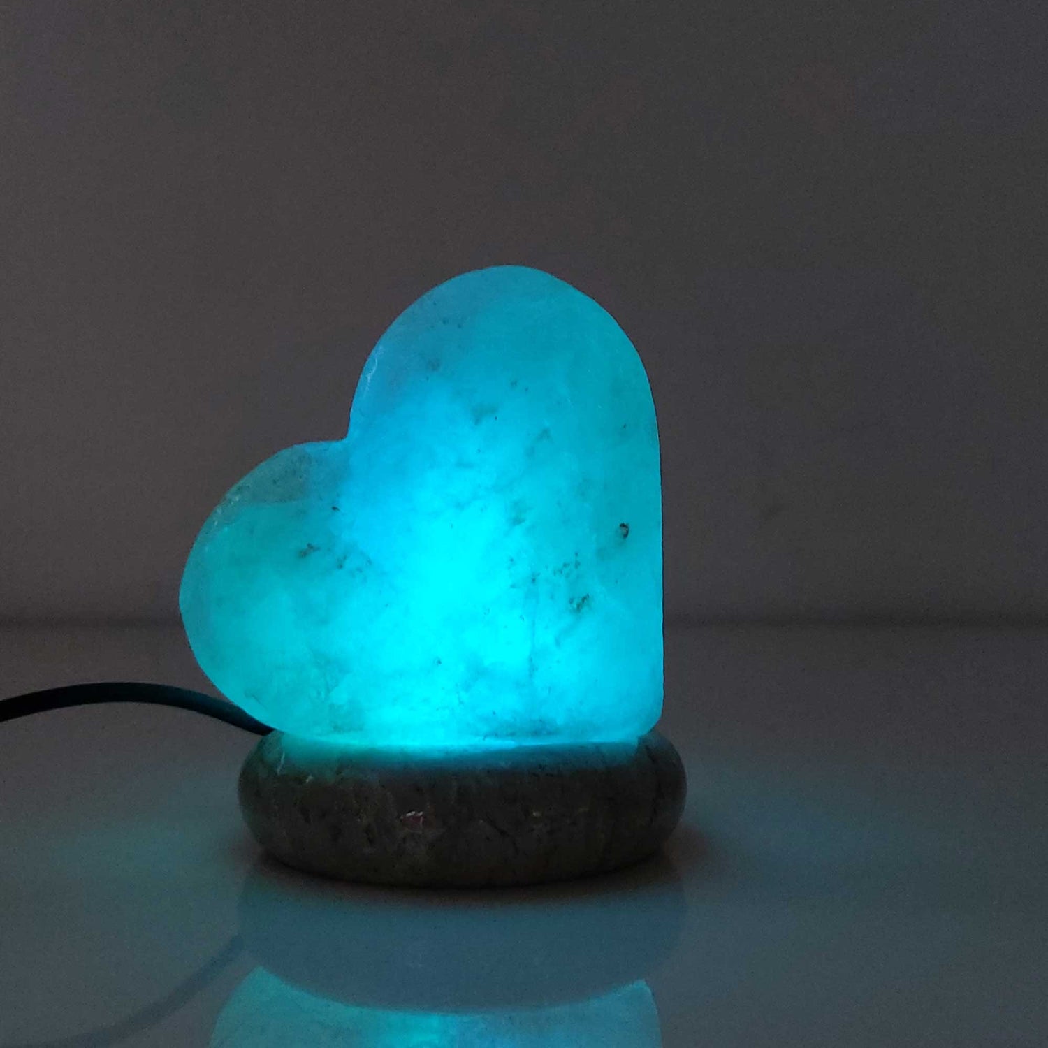 USB Colour Changing Salt Himalayan Lamp - Heart Love Shape Pink Rock LED Light-Home &amp; Garden &gt; Lighting &gt; Table Lamps-PEROZ Accessories