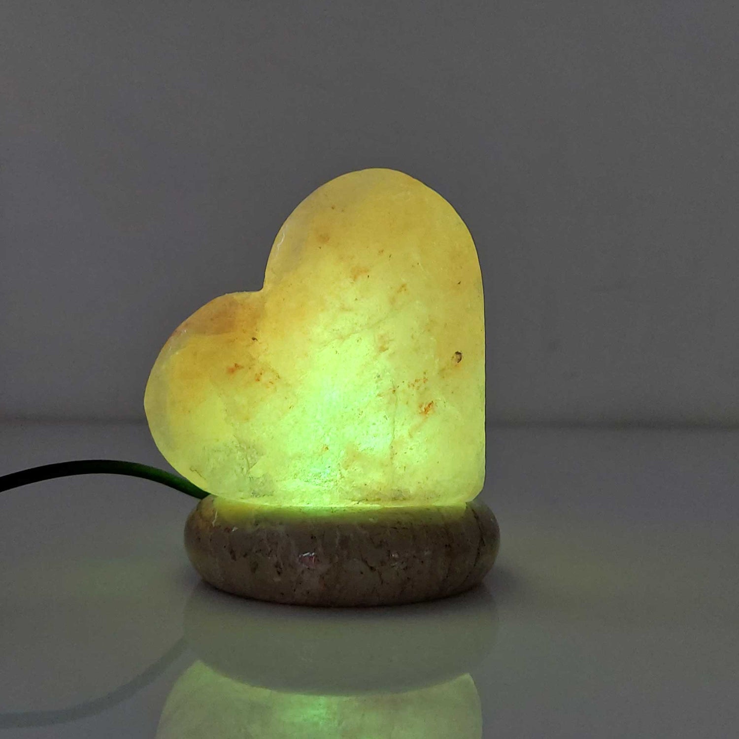 USB Colour Changing Salt Himalayan Lamp - Heart Love Shape Pink Rock LED Light-Home &amp; Garden &gt; Lighting &gt; Table Lamps-PEROZ Accessories