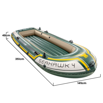 Intex Seahawk 4 Inflatable Boat Set - 4 Person-Outdoor Recreation &gt; Boating &gt; Boating Accessories-PEROZ Accessories