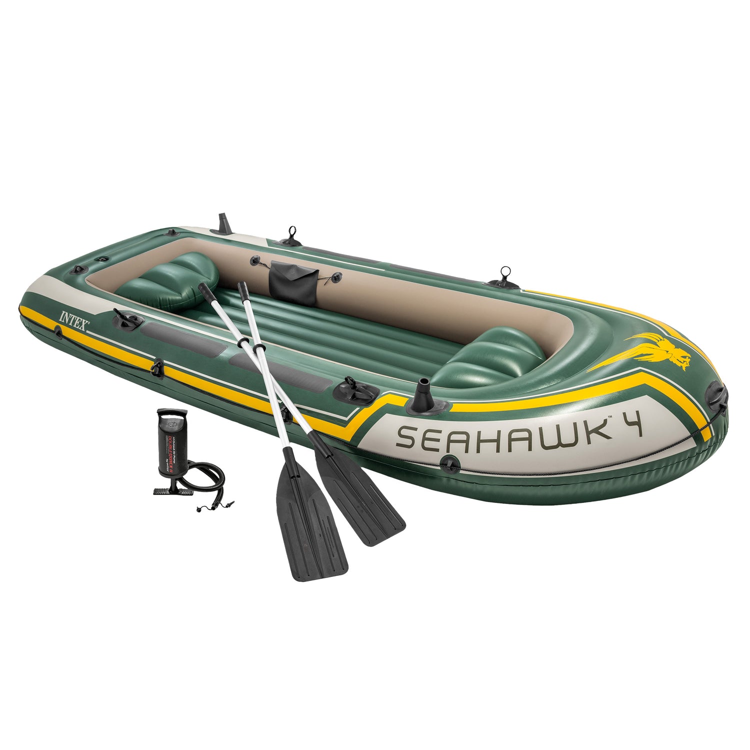 Intex Seahawk 4 Inflatable Boat Set - 4 Person-Outdoor Recreation &gt; Boating &gt; Boating Accessories-PEROZ Accessories