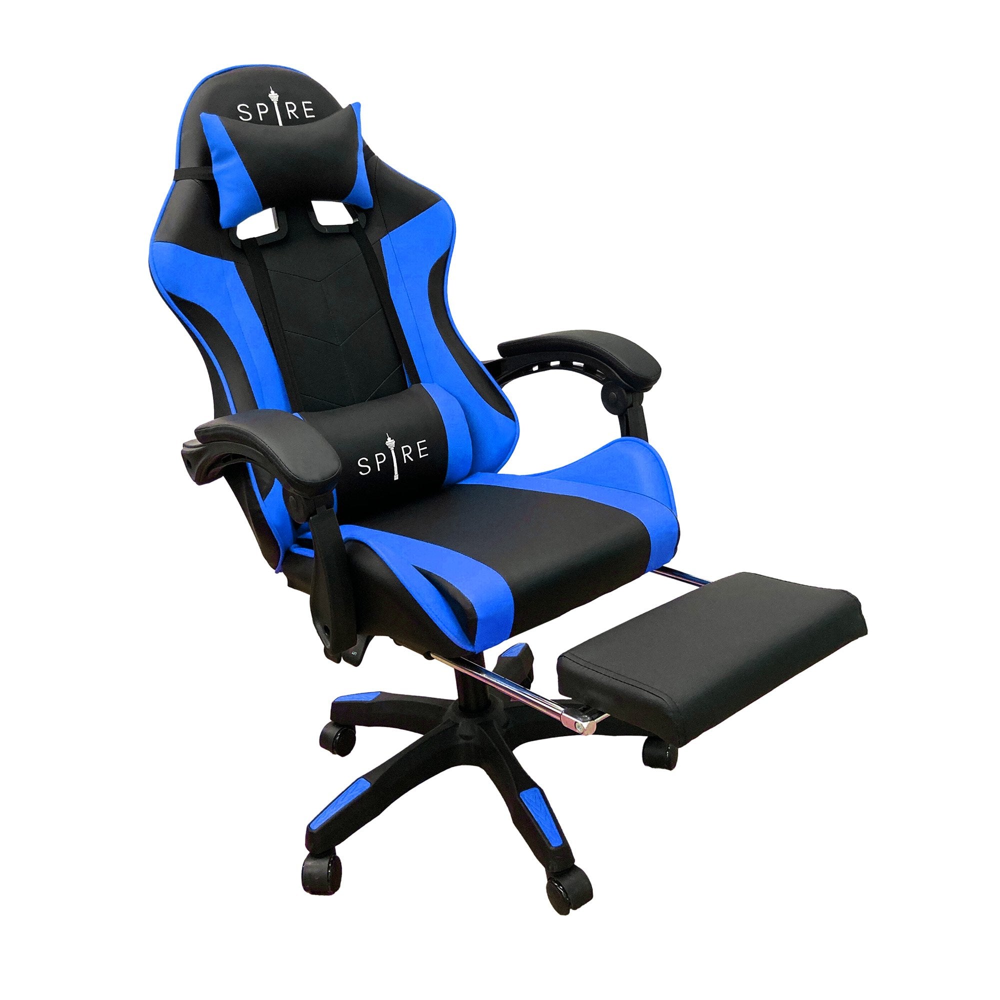 Intex Spire Zinc Blue And Black Adjustable Gaming/office Chair-Furniture &gt; Office &gt; Office &amp; Desk Chairs-PEROZ Accessories