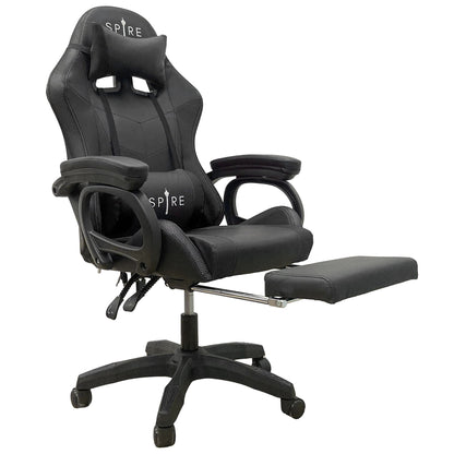 Intex Spire Onyx Led Massage Gaming Chair - Black-Furniture &gt; Bar Stools &amp; Chairs &gt; Massage Chairs-PEROZ Accessories