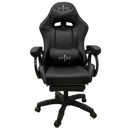 Intex Spire Onyx Led Massage Gaming Chair - Black-Furniture &gt; Bar Stools &amp; Chairs &gt; Massage Chairs-PEROZ Accessories