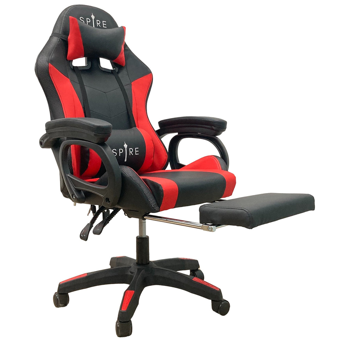 Intex Spire Onyx Led Massage Gaming Chair - Red And Black-Furniture &gt; Bar Stools &amp; Chairs &gt; Massage Chairs-PEROZ Accessories