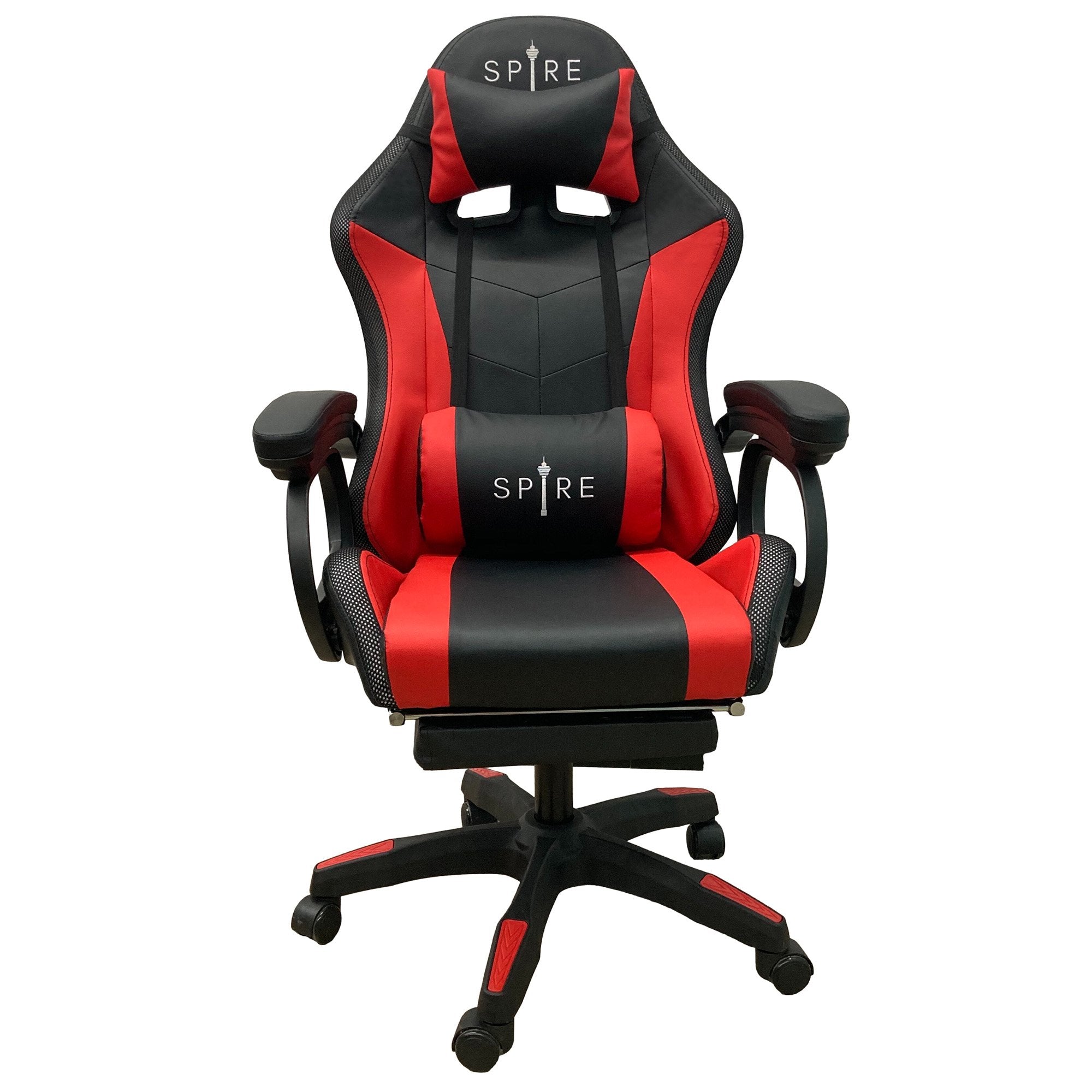 Intex Spire Onyx Led Massage Gaming Chair - Red And Black-Furniture &gt; Bar Stools &amp; Chairs &gt; Massage Chairs-PEROZ Accessories