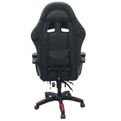 Intex Spire Onyx Led Massage Gaming Chair - Red And Black-Furniture &gt; Bar Stools &amp; Chairs &gt; Massage Chairs-PEROZ Accessories