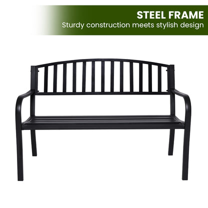 Wallaroo Steel Outdoor Garden Bench - Classic-Furniture &gt; Outdoor &gt; Outdoor Benches-PEROZ Accessories