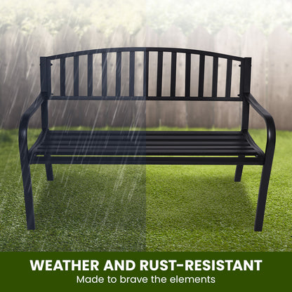 Wallaroo Steel Outdoor Garden Bench - Classic-Furniture &gt; Outdoor &gt; Outdoor Benches-PEROZ Accessories