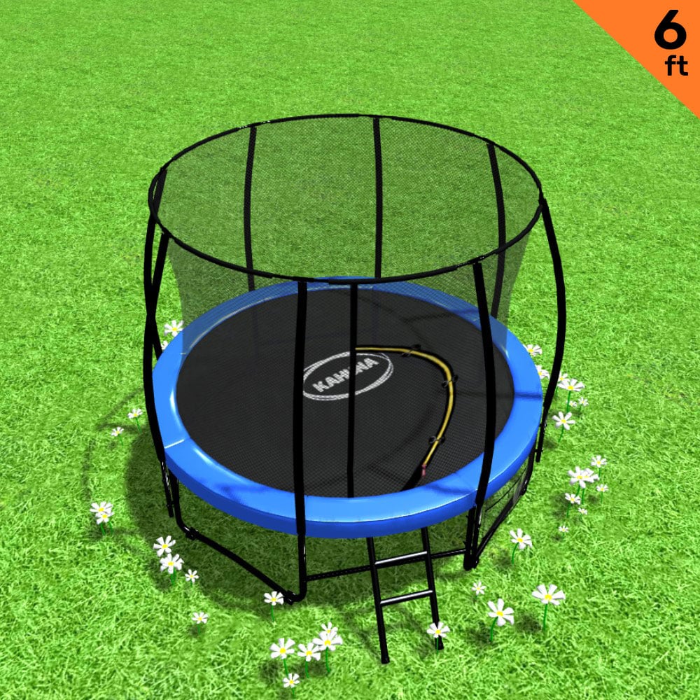 Kahuna Classic 6ft Outdoor Round Blue Trampoline With Safety Enclosure-Sports &amp; Fitness &gt; Trampolines &gt; Trampolines &amp; Accessories-PEROZ Accessories