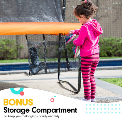 Kahuna Classic 6ft Outdoor Round Orange Trampoline Safety Enclosure-Sports &amp; Fitness &gt; Trampolines &gt; Trampolines &amp; Accessories-PEROZ Accessories