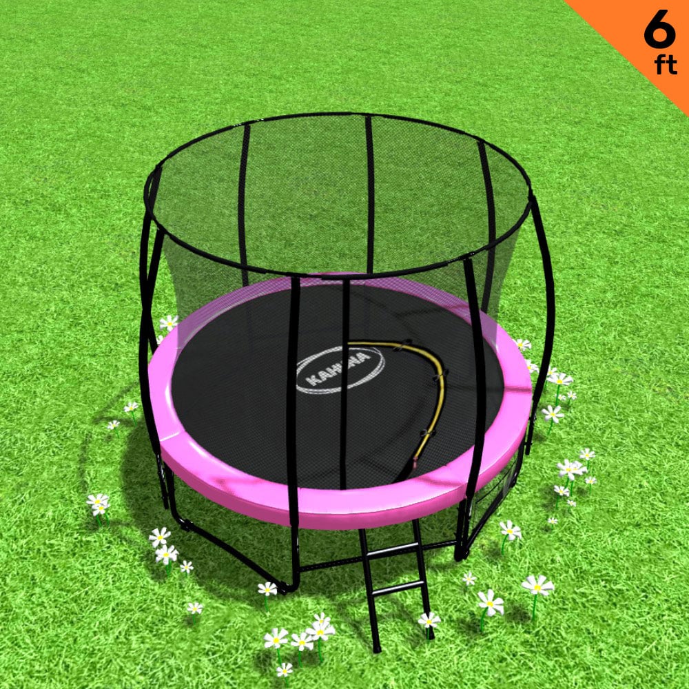 Kahuna Classic 6ft Outdoor Round Trampoline Safety Enclosure - Pink-Sports &amp; Fitness &gt; Trampolines &gt; Trampolines &amp; Accessories-PEROZ Accessories