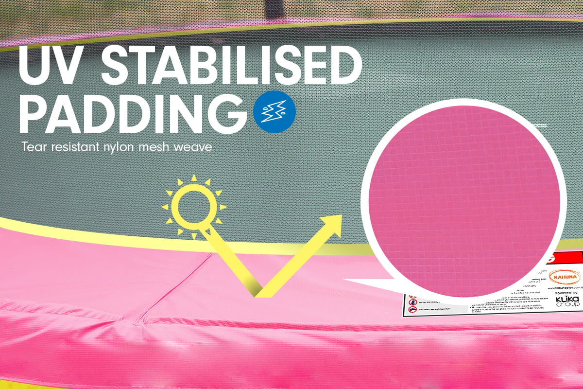 Kahuna Classic 6ft Outdoor Round Trampoline Safety Enclosure - Pink-Sports &amp; Fitness &gt; Trampolines &gt; Trampolines &amp; Accessories-PEROZ Accessories