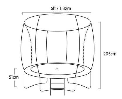 Kahuna Classic 6ft Trampoline Round Outdoor Free Safety Net Spring Pad Cover Mat Purple-Sports &amp; Fitness &gt; Trampolines &gt; Trampolines &amp; Accessories-PEROZ Accessories