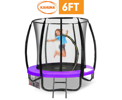 Kahuna Classic 6ft Trampoline Round Outdoor Free Safety Net Spring Pad Cover Mat Purple-Sports &amp; Fitness &gt; Trampolines &gt; Trampolines &amp; Accessories-PEROZ Accessories