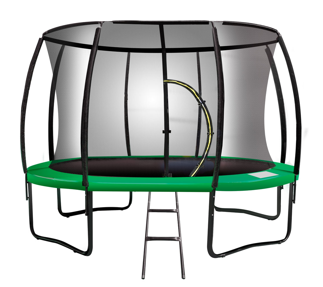 Kahuna 8ft Trampoline Free Ladder Spring Mat Net Safety Pad Cover Round Enclosure Green-Sports &amp; Fitness &gt; Trampolines &gt; Trampolines &amp; Accessories-PEROZ Accessories