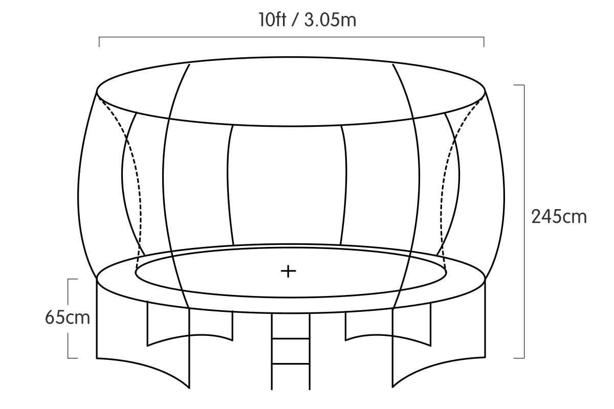 Kahuna 10ft Outdoor Trampoline With Safety Enclosure Pad Ladder Basketball Hoop Set Green-Sports &amp; Fitness &gt; Trampolines &gt; Trampolines &amp; Accessories-PEROZ Accessories