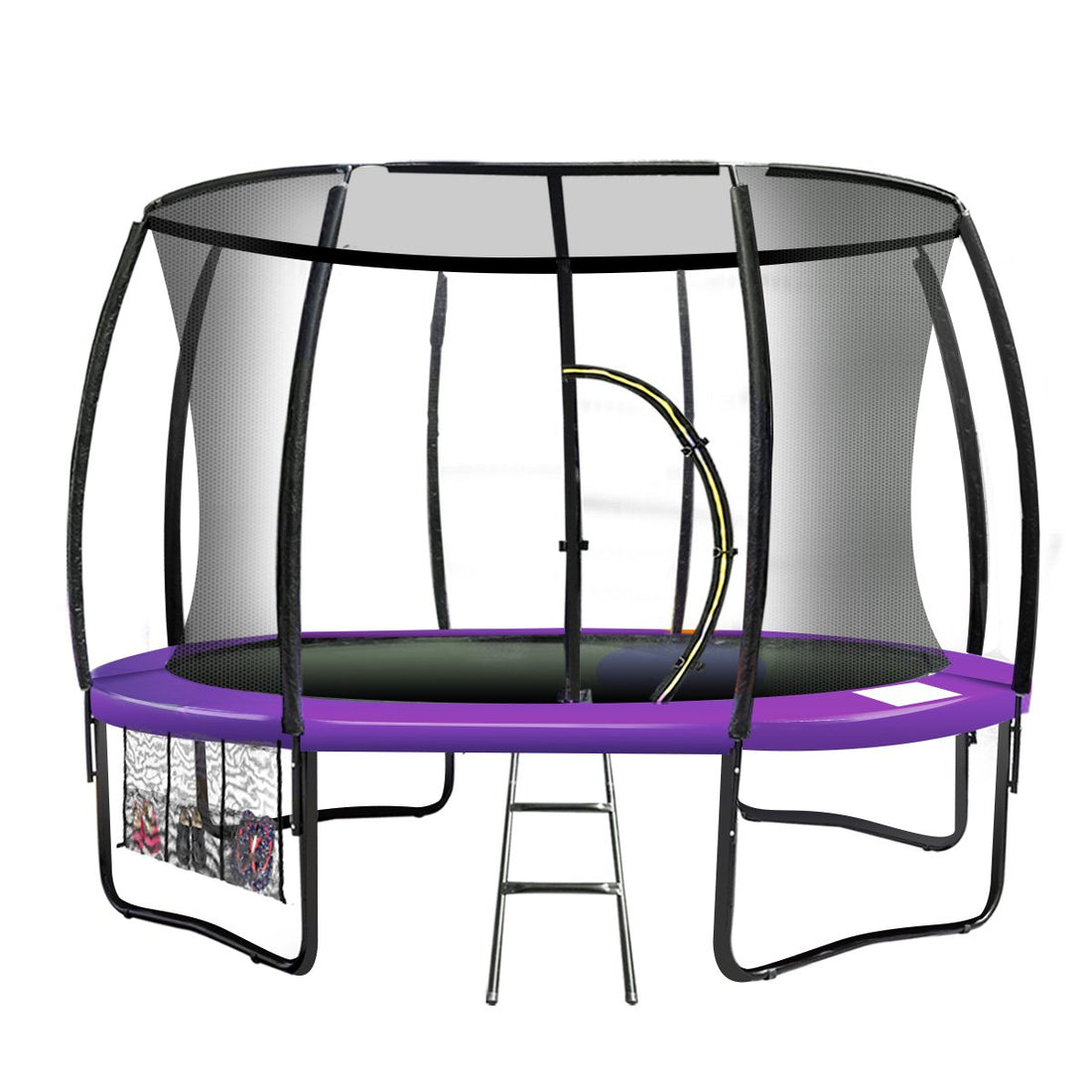 Kahuna 14ft Trampoline Free Ladder Spring Mat Net Safety Pad Cover Round Enclosure - Purple-Sports &amp; Fitness &gt; Trampolines &gt; Trampolines &amp; Accessories-PEROZ Accessories