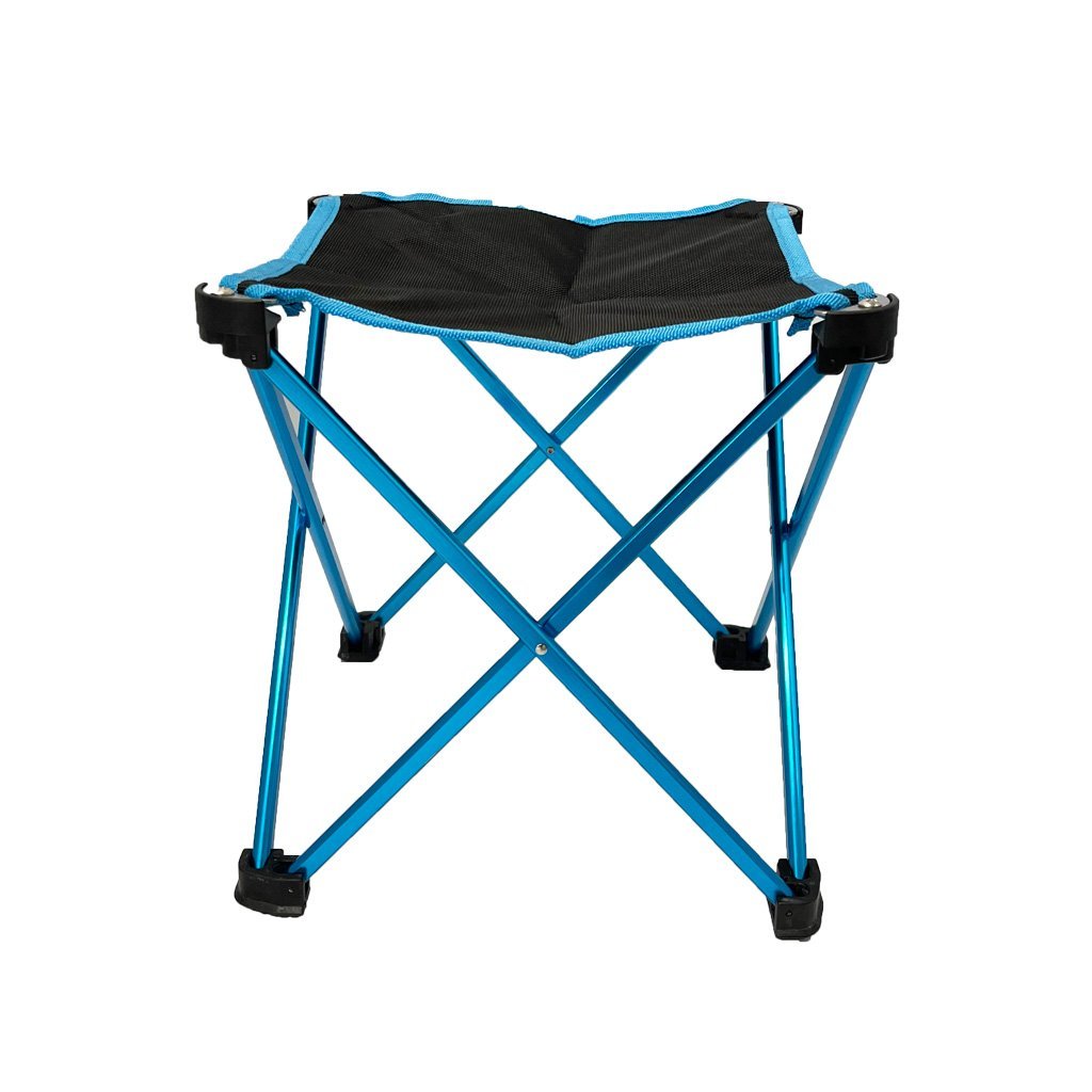 Mini Portable Outdoor Folding Stool Camping Fishing Picnic Chair Seat 80kg Blue-Camping Chairs-PEROZ Accessories