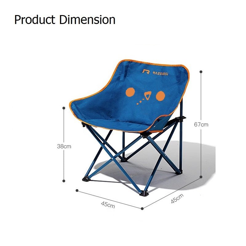 RAZOJESS Moon Chair for Outdoor Camping Fishing Picnic Blue-Outdoor Recreation &gt; Camping &gt; Camp Furniture-PEROZ Accessories