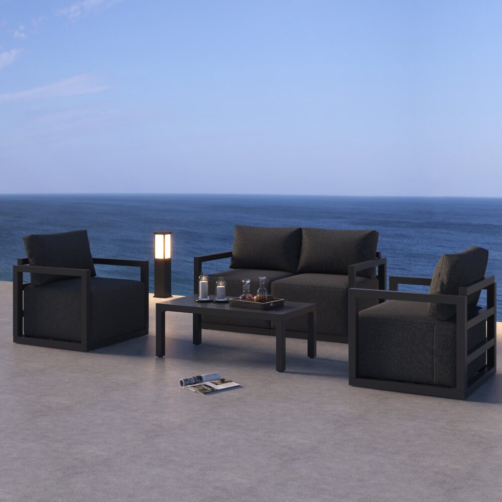 Alfresco Serenity Outdoor Lounge Set – White-Furniture &gt; Outdoor &gt; Outdoor Sofas &amp; Lounge Sets-PEROZ Accessories