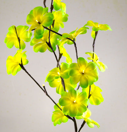 1 Set of 50cm H 20 LED Green Frangipani Tree Branch Stem Fairy Light Wedding Event Party Function Table Vase Centrepiece Tropical Decoration-Home &amp; Garden &gt; Decor &gt; Vases &amp; Table Decor-PEROZ Accessories