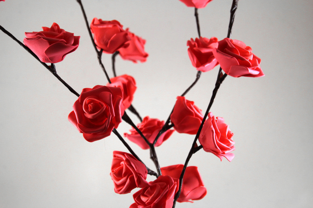 1 Set of 50cm H 20 LED Red Rose Tree Branch Stem Fairy Light Wedding Event Party Function Table Vase Centrepiece Decoration-Home &amp; Garden &gt; Decor &gt; Vases &amp; Table Decor-PEROZ Accessories