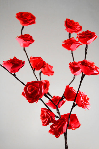 1 Set of 50cm H 20 LED Red Rose Tree Branch Stem Fairy Light Wedding Event Party Function Table Vase Centrepiece Decoration-Home &amp; Garden &gt; Decor &gt; Vases &amp; Table Decor-PEROZ Accessories