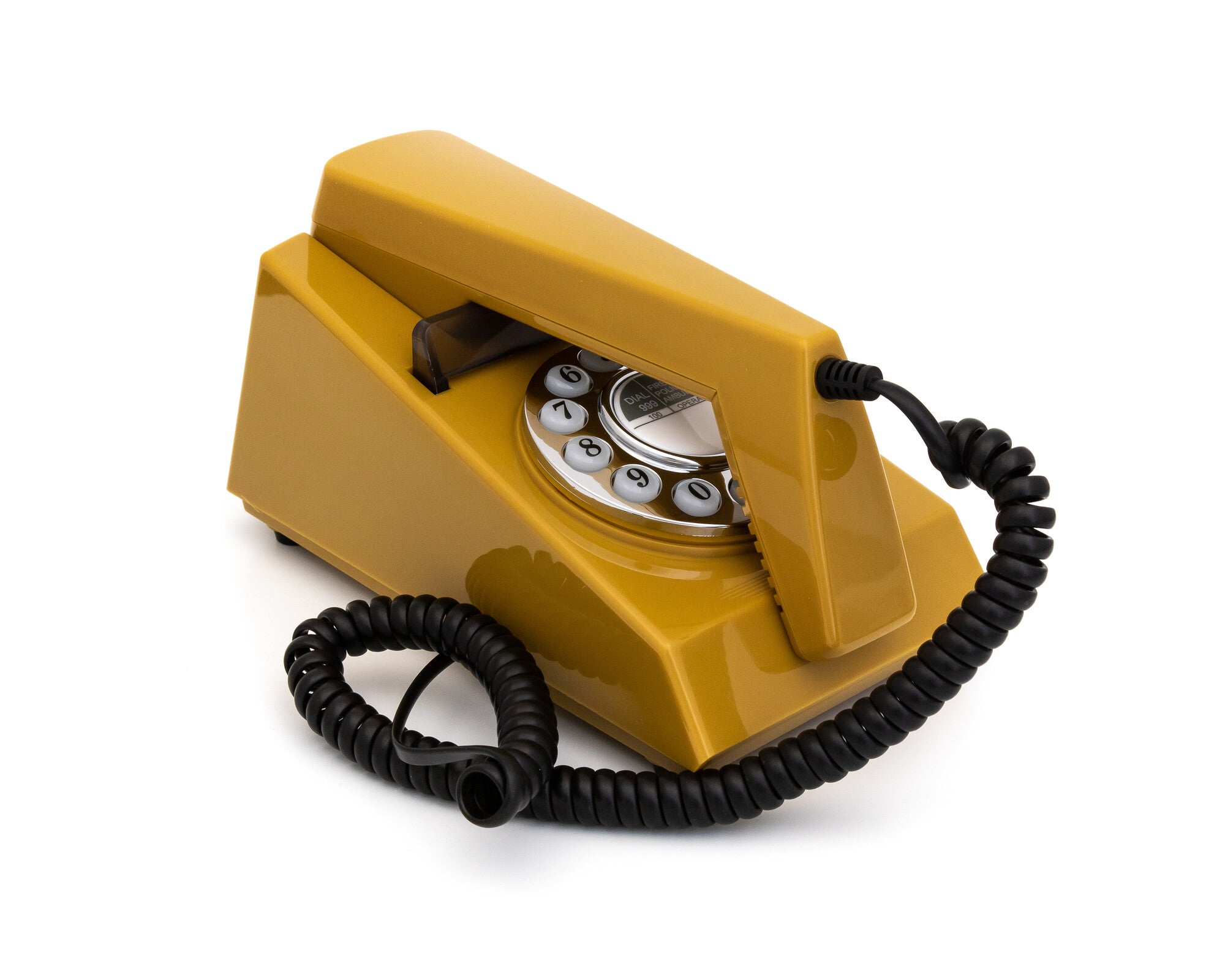 GPO Retro Trim Phone Push Button - Mustard-Audio &amp; Video &gt; Musical Instrument &amp; Accessories-PEROZ Accessories