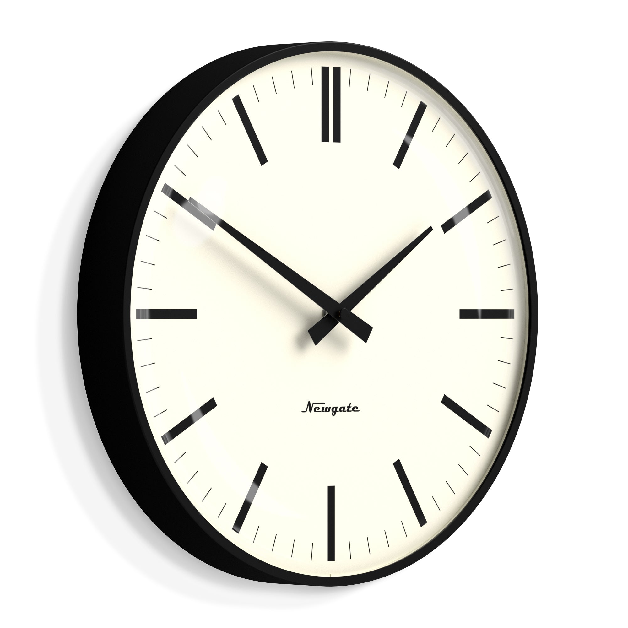 Newgate Radio City Wall Clock - Matte Black-Home &amp; Garden &gt; Decor-PEROZ Accessories