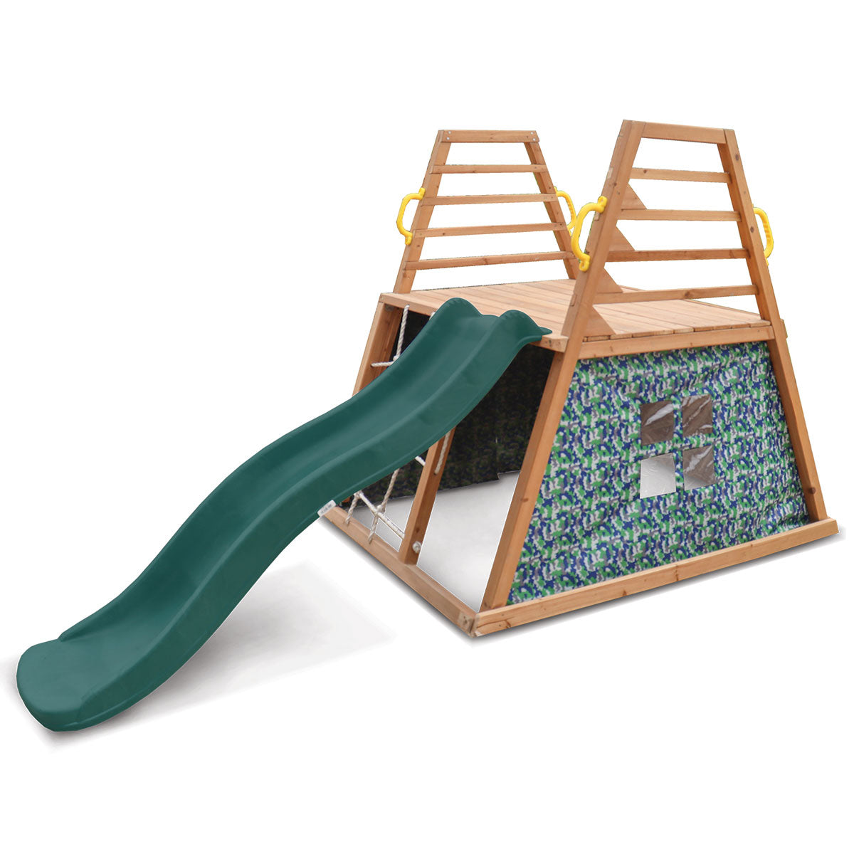 Lifespan Kids Cooper Climbing Frame with 1.8m Green Slide-Outdoor Slides-PEROZ Accessories