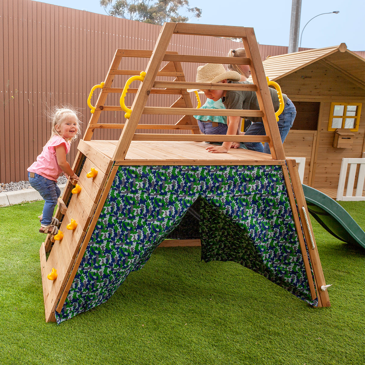 Lifespan Kids Cooper Climbing Frame with 1.8m Green Slide-Outdoor Slides-PEROZ Accessories