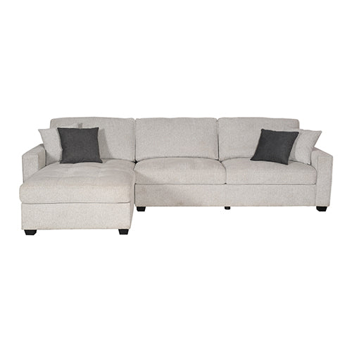 Milano Corner Sofa Chaise Polyester Fabric Multilayer Two Pillows Attached Individual Pocket Spring-Furniture &gt; Bar Stools &amp; Chairs &gt; Arm Chairs &amp; Recliners-PEROZ Accessories