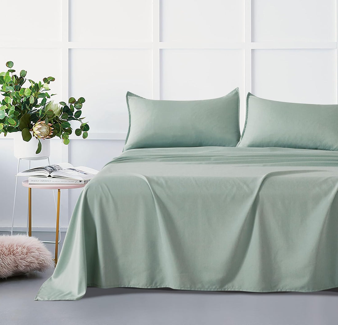 Bamboo Microfibre Sheet Set - Sage Green - Single-Home &amp; Garden &gt; Bedding &gt; Bed Sheets-PEROZ Accessories