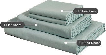 Bamboo Microfibre Sheet Set - Sage Green - Double-Home &amp; Garden &gt; Bedding &gt; Bed Sheets-PEROZ Accessories