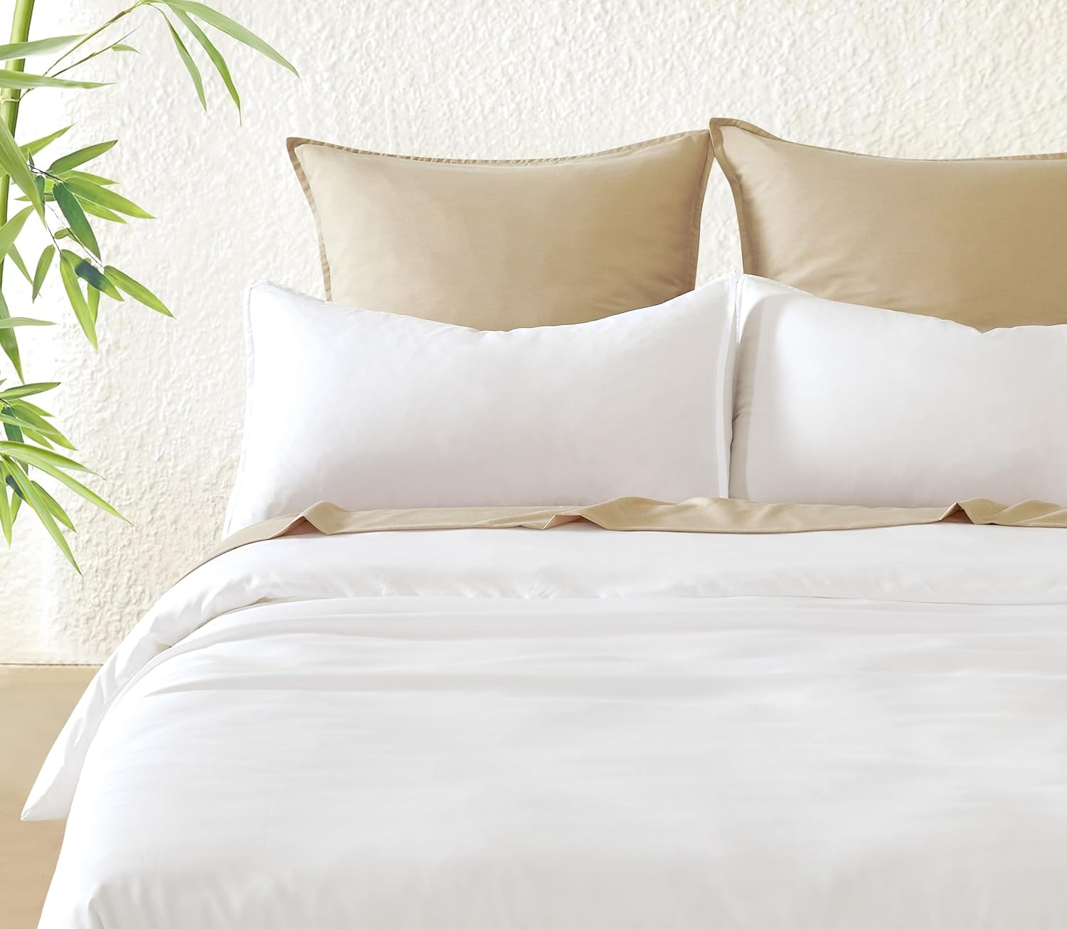 Bamboo Microfibre Quilt Cover Set - White - King-Home &amp; Garden &gt; Bedding &gt; Quilts &amp; Duvets-PEROZ Accessories