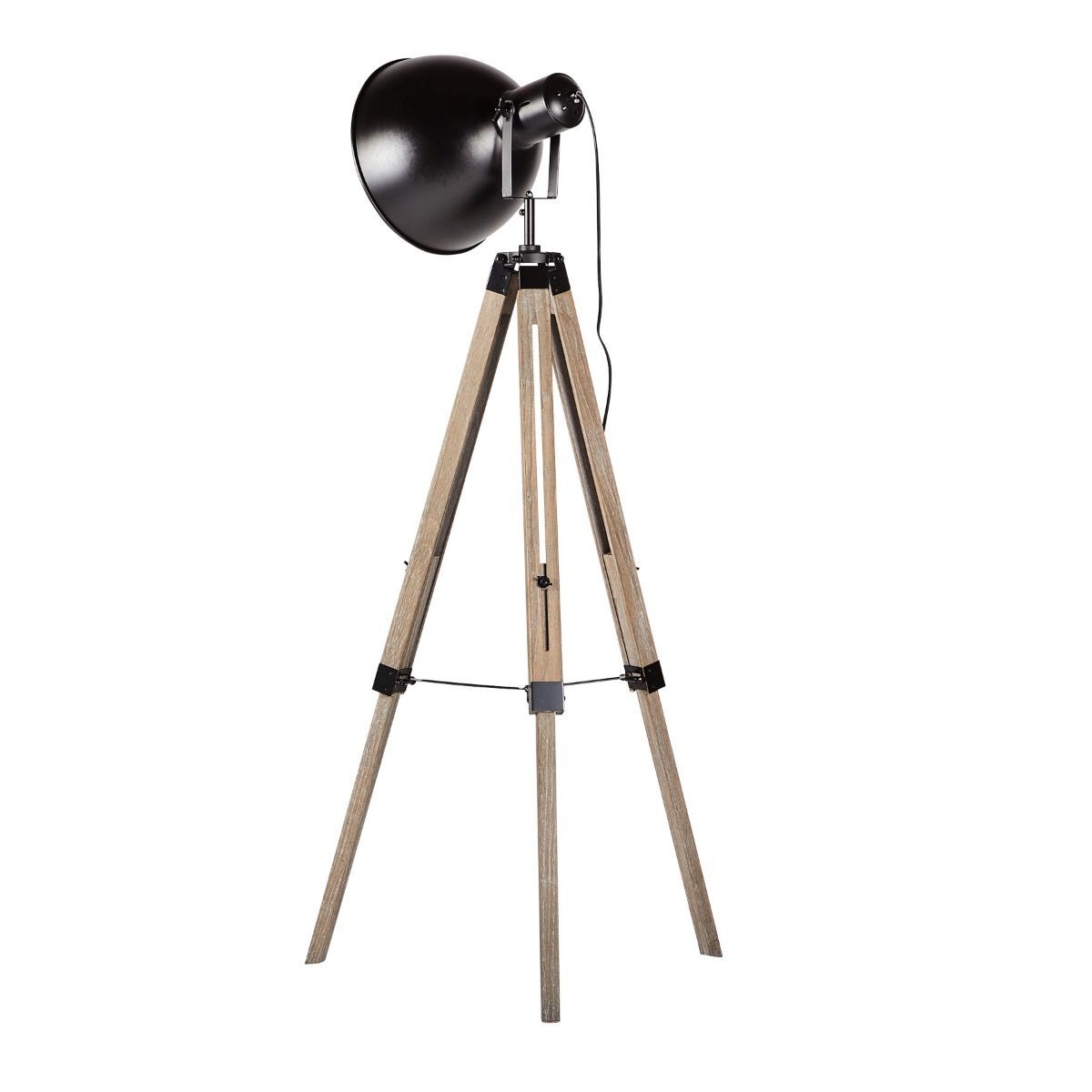 Havana Retro Large Tripod Floor Lamp Industrial Modern Adjustable Wood Frame Light-Home &amp; Garden &gt; Lighting &gt; Floor Lamps-PEROZ Accessories