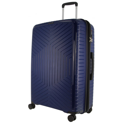 Pierre Cardin 65cm Medium Hard-Shell Suitcase Travel Luggage Bag - Navy-Home &amp; Garden &gt; Travel &gt; Suitcases-PEROZ Accessories