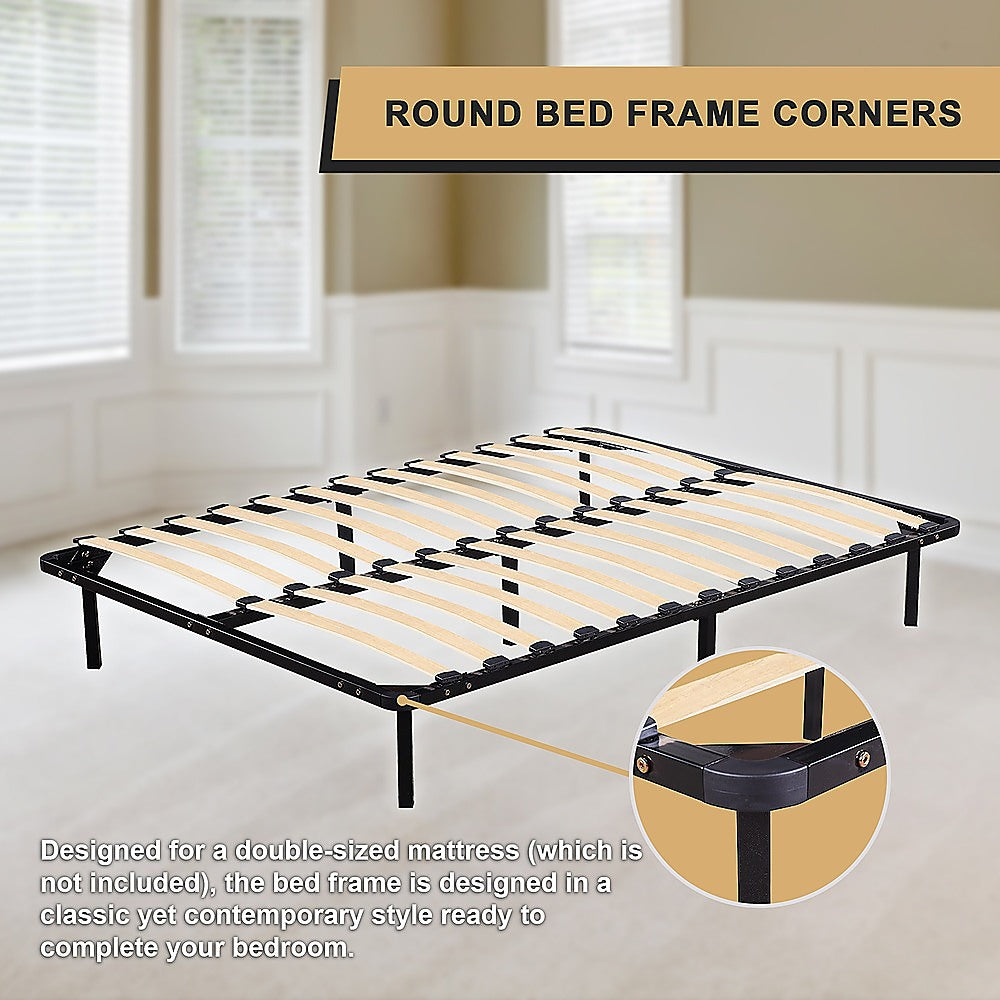 Double Metal Bed Frame - Bedroom Furniture-Furniture &gt; Bedroom &gt; Beds &amp; Bed Frames-PEROZ Accessories