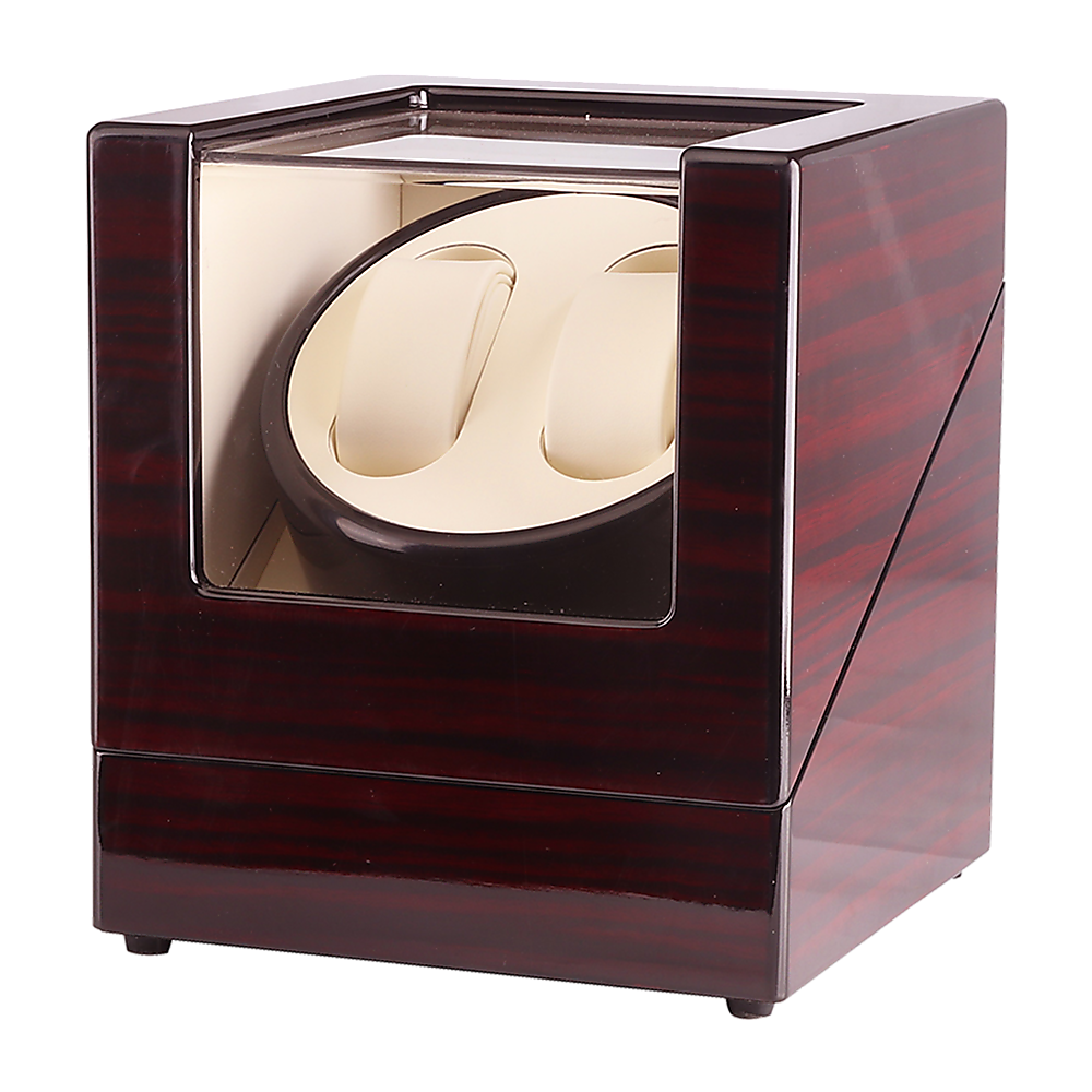 Automatic Dual Watch Winder Wood Display Box Case Motor Rotation Storage-Watch Accessories-PEROZ Accessories