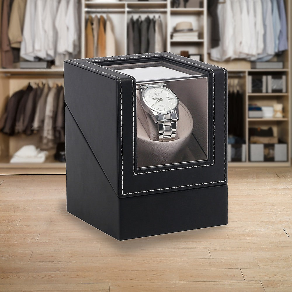 Automatic Watch Winder Display Box Case Motor Rotation Storage PU Leather-Watch Accessories-PEROZ Accessories