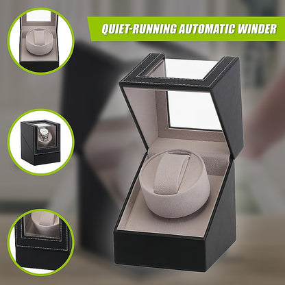 Automatic Watch Winder Display Box Case Motor Rotation Storage PU Leather-Watch Accessories-PEROZ Accessories