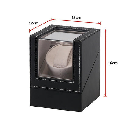 Automatic Watch Winder Display Box Case Motor Rotation Storage PU Leather-Watch Accessories-PEROZ Accessories