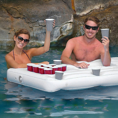 Big PVC Inflatable Beer Pong Raft Floating Pool Party Pong Game Table Lounge Toy-Water Play Toys-PEROZ Accessories