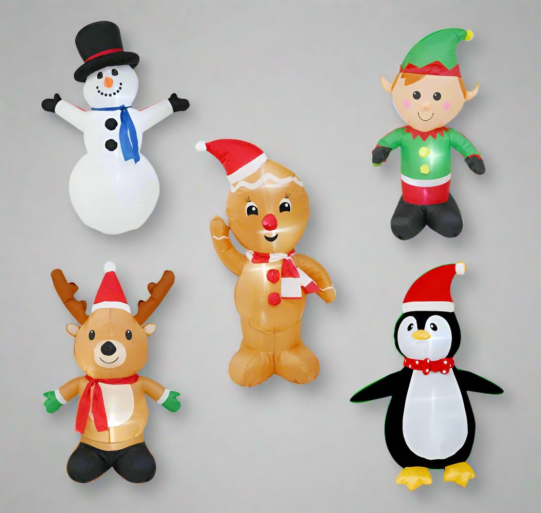 Airpower Christmas Character 120cm Assorted - Elf-Occasions &gt; Christmas &gt; Outdoor Decorations &amp; Lights-PEROZ Accessories