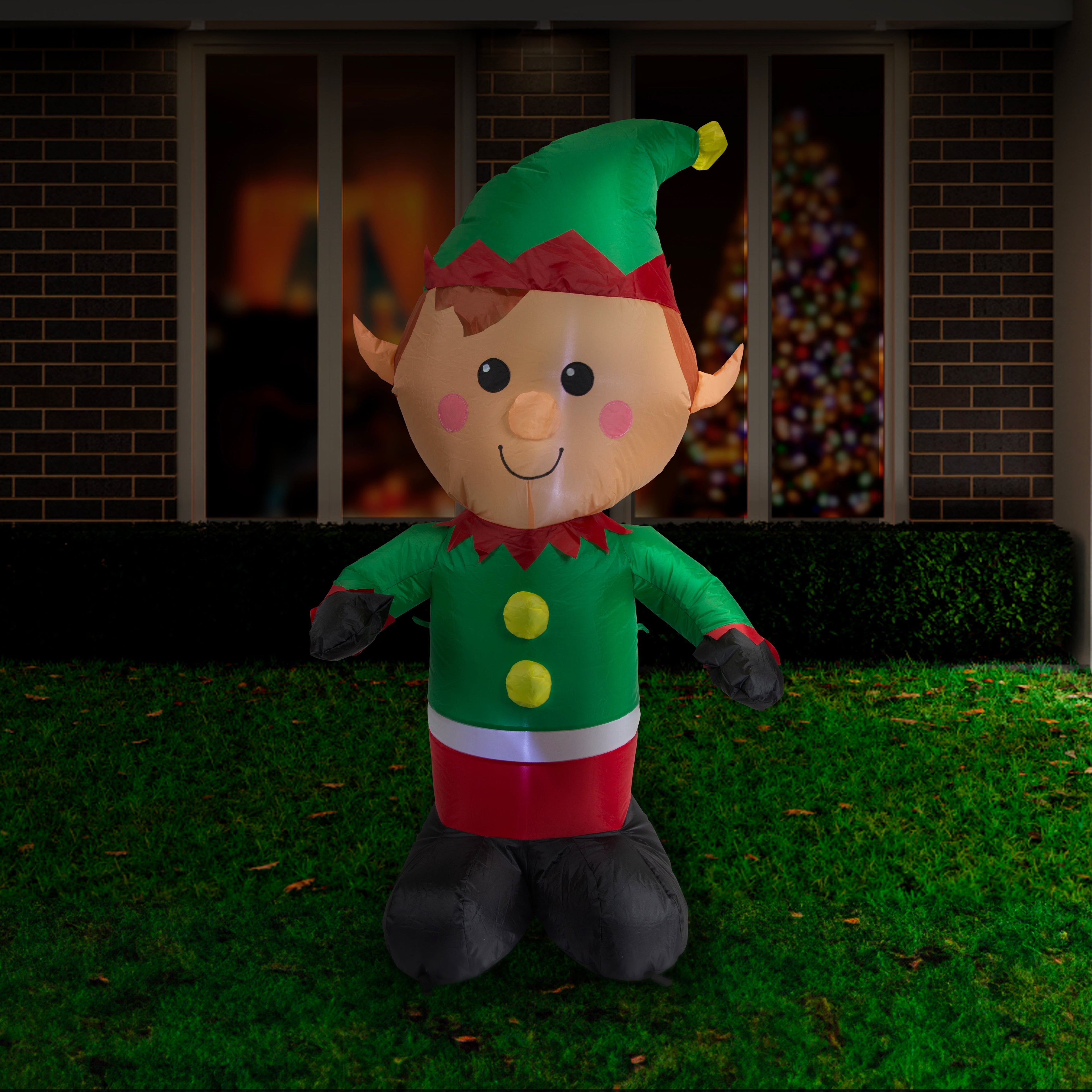 Airpower Christmas Character 120cm Assorted - Elf-Occasions &gt; Christmas &gt; Outdoor Decorations &amp; Lights-PEROZ Accessories