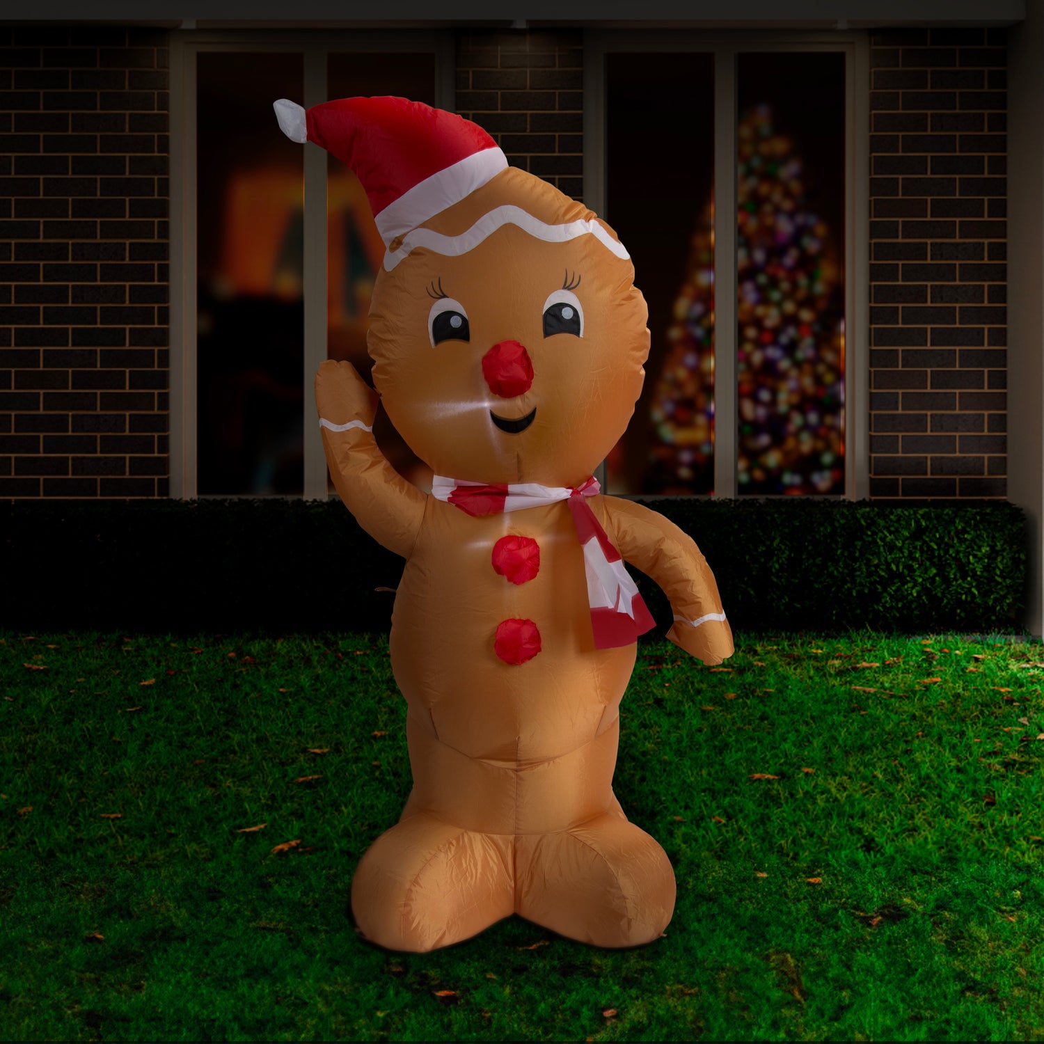 Airpower Christmas Character 120cm Assorted - Gingerbread-Occasions &gt; Christmas &gt; Outdoor Decorations &amp; Lights-PEROZ Accessories