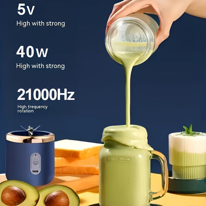 1 x Portable USB Blue Rechargeable Juicer Cup,Portable Blender for Smoothies and Juices - USB Rechargeable, Powerful &amp; Compact-Furniture &gt; Living Room &gt; Coffee Tables-PEROZ Accessories