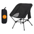 Black Portable Lightweight Folding Beach Chair - Compact Fishing Chair with Square Legs for Outdoor Use-Furniture > Outdoor > Outdoor Chairs-PEROZ Accessories