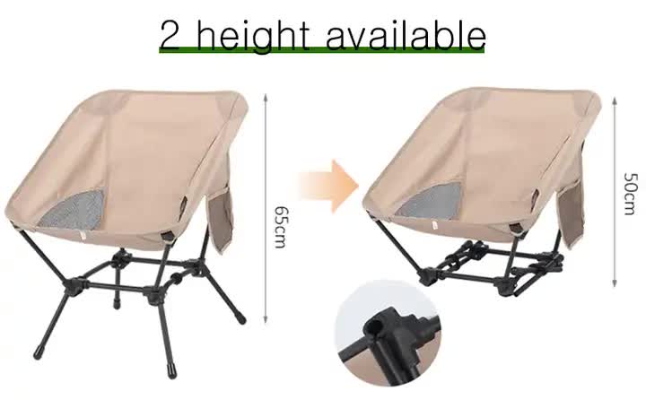 Black Portable Lightweight Folding Beach Chair - Compact Fishing Chair with Square Legs for Outdoor Use-Furniture &gt; Outdoor &gt; Outdoor Chairs-PEROZ Accessories